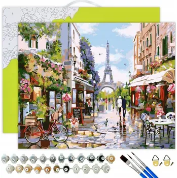 MALOVÁNÍ PODLE ČÍSEL Paříž Obrázky k vymalování podle čísel s rámem Oh Art