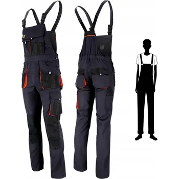 Pracovní obuv Pracovní kalhoty s laclem FORECO pro VYSOKÉ ŠTÍHLÉ postavy, zesílené, velikost 98