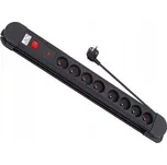 Zásuvková lišta Maclean MCE11 , 8 zásuvek, 1,5 m, černý