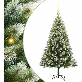 Vánoční stromek Umělý sklápěcí vánoční stromeček s flokovaným sněhem 120 cm