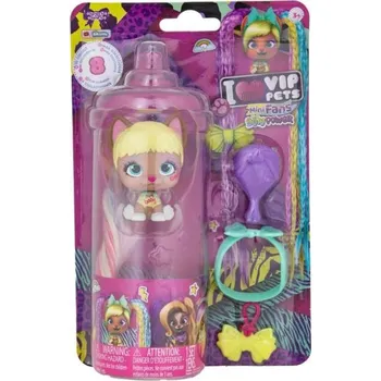 Figurka Panenka Pejsek Vip Pets Figurka Coco Mini Fans Bow Power S5 Dlouhé Vlasy