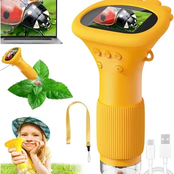 KAPESNÍ DIGITÁLNÍ OPTICKÝ MIKROSKOP S LED OSVĚTLENÍM, 1000x ZVĚTŠENÍM PRO DĚTI