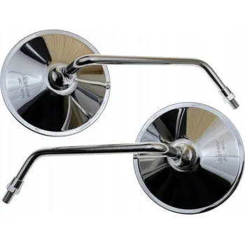 Zrcátko pro motocykl UNIVERZÁLNÍ CHROMOVANÁ ZPĚTNÁ ZRCÁTKA KULATÁ M10 CE E9