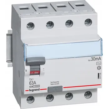 Proudový chránič Proudový chránič Legrand AC IP20 63A/30mA P304 411709 TX3