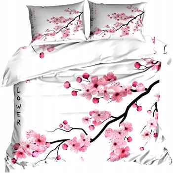 Povlečení 3D Bavlna saténové Povlečení 220x200 cm KVĚTINY