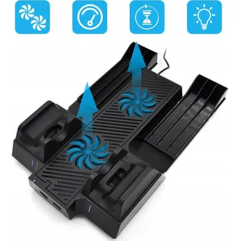 Hra CHLADICÍ STANICE STOJÁNEK PRO XBOX ONE X + 2 VENTILÁTORY + NABÍJENÍ OVLADAČŮ