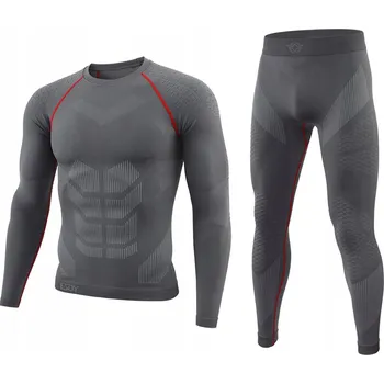 Pánské tričko PÁNSKÉ TERMOAKTIVNÍ PRÁDLO SPORTOVNÍ SET TRIKO + LEGÍNY ŠEDÁ 3XL