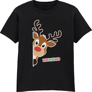 Chlapecké tričko Dětské tričko Ho, ho, ho Sob Černé, velikost 5/6 let