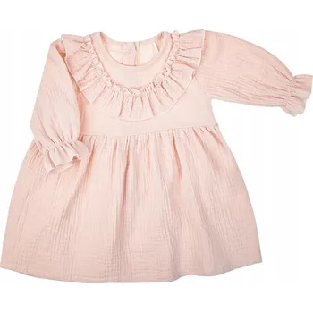 Dětská móda Dívčí Šaty s dlouhým rukávem Mušelín, Nicol, vel. 104