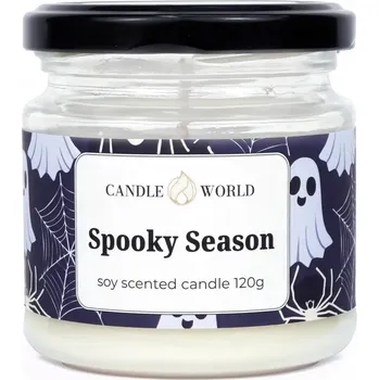 Svíčka Candle World sójová vonná svíčka ve skle Halloween Spooky Woods 120 g