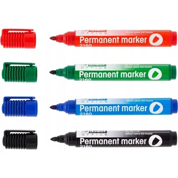 Permanentní popisovač vícebarevný D.rect, 4 ks