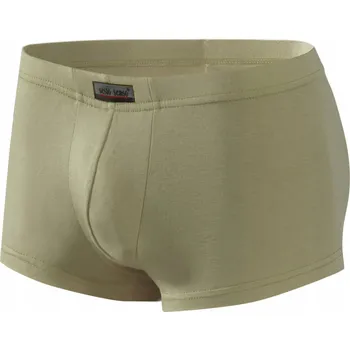 Pánské spodní prádlo Pánské mini boxerky BM06 krátké nohavičky sportovní micromodal Olivové S