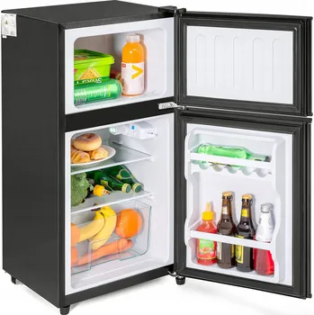 Lednice Chladnička s mrazákem o objemu 60 l. Objem 22 l s dvoukřídlými dveřmi