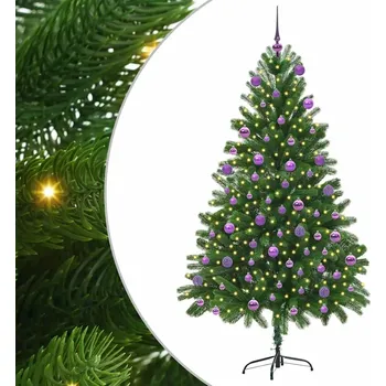 Vánoční stromek Vánoční stromek s 300 LED diodami a základnou, zelený, 180 cm PE