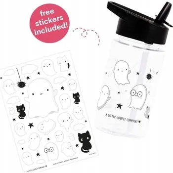 Láhev A Little Lovely Company – Lahev Na Pití transparentní se skládacím náustkem