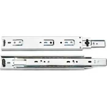 Nábytkové kování Kuličková nábytková pojezdová lišta NTPV L700 H45 plný výsuv, nosnost 30 kg