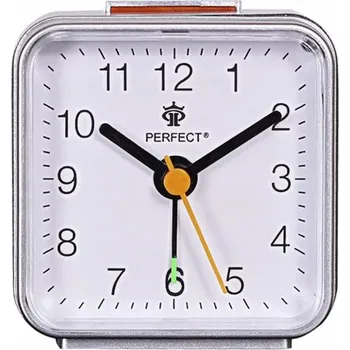 Budík Budík Perfect stříbrný, 7 cm