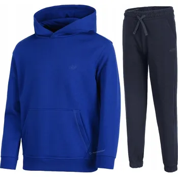 Chlapecká mikina 4F ZATEPLENÁ CHLAPECKÁ TEPLÁKOVKA: MIKINA S KLOKANÍ KAPSOU A TEPLÁKY / vel 158