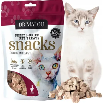 Pamlsek pro psa Lyofilizovaná pamlsek pamlsek pro pro kočky Dr. Malou 100% kachna 50g