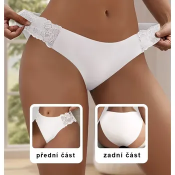 Kalhotky Dámská nízkopásová krajková bezešvá tanga s vlastním potiskem - Velikost S