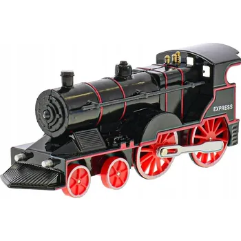 autíčko KOVÁ METALOVÁ LOKOMOTIVA SE ZVUKY RETRO, natahovací (pull-back) (HXCL030)