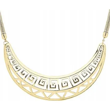 Náhrdelník NÁHRDELNÍK ANTICKÝ ŘECKÁ BOHYNĚ ŘÍMANKA EGYPŤANKA ZLATÝ KARNEVAL