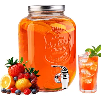 Sklenice Džbán SuperButelki Sklenice Skleněný 4 L s kohoutkem 4 l