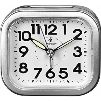 Budík Budík Perfect stříbrný, 8 cm