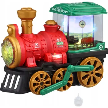 Vláček a vláčkodráha Elektrická vláčkodráha se světly - Lokomotiva parní vlak