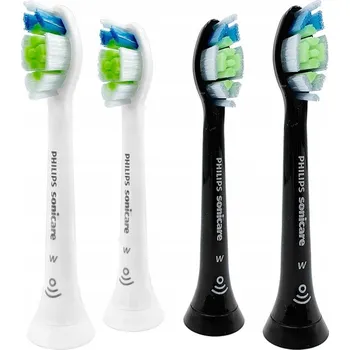 Elektrický zubní kartáček Náhradní Hlavice k zubním kartáčkům Philips W Optimal White HX6064/11 standardní černé 4 ks