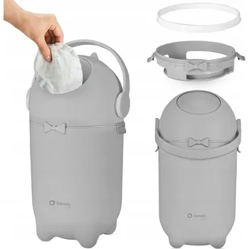 Koš na pleny Koš na použité pleny s univerzálními sáčky 10 l Lionelo Purebin