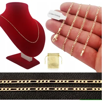 Řetízek Figaro zlatý Řetízek z chirurgické Ocel +