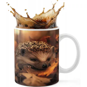 KERAMICKÝ HRNEK 330ML S POTISKEM - DIVOKÁ LESNÍ ZVÍŘATA JEŽEK