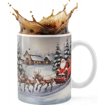 KERAMICKÝ HRNEK 330ML S POTISKEM - VÁNOČNÍ MIKULÁŠ SOB DÁREK