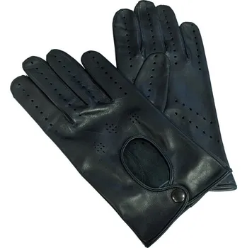 Rukavice Kožené řidičské pánské rukavice černé 9