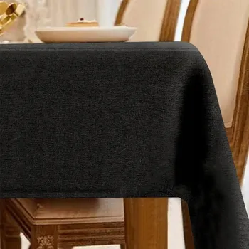 ubrus Ubrus na stůl černý, omyvatelný, obdélníkový 140x220 cm