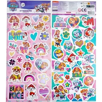 samolepka 2 archy klasických samolepek Tlapková patrola