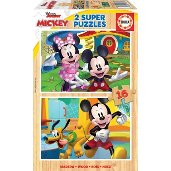 Puzzle Sada 2 Puzzle Mickey Mouse 19287, 16 dílků, 36 cm