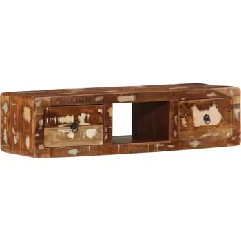 Televizní stolek Nástěnná skříňka pod TV 100x32x25 cm masivní recyklované dřevo