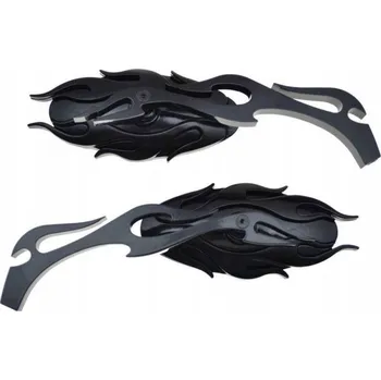 Zrcátko pro motocykl ČERNÁ ZRCÁTKA PLAMENY - HARLEY DAVIDSON HD (820)