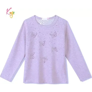 Dívčí tričko dlouhý rukáv Kugo WL0942 fialové
