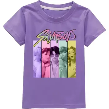 KPop Demon Hunters (Lovkyně démonů) KPop Demon Hunters dětské tričko s potiskem - Saja Boys Barva: Fialová, Velikost: 170
