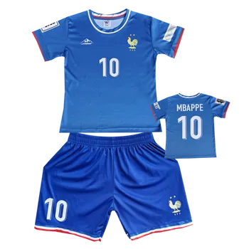 Numberoplus Premium dětský fotbalový dres Komplet Francie - Kylian Mbappé Č.10 Velikost: 12 roky (vel.146)