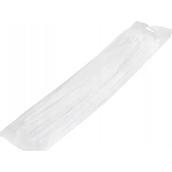 Stahovací páska NYLONOVÉ UPÍNACÍ PÁSKY STAHOVACÍ PÁSKY 4,8X400MM 100 KS BÍLÉ