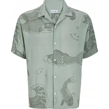 Jack&Jones pánská košile casual JACK&JONES-12268465 krátký rukáv volný střih viskóza velikost XL