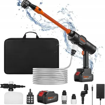 Vysokotlaký čistič Bravolu Bezdrátová Aku Tlaková Myčka 21 V 940 PSI 6 v 1