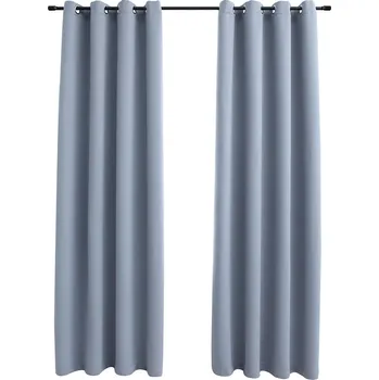 Prostěradlo Zatemňovací závěsy, šedé, 140 x 245 cm, polyester, 2 ks