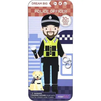 Puzzle MierEdu Cestovní magnetické puzzle Policista 30 dílků
