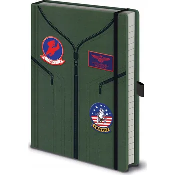 Obraz Notes A5 Pyramid International Top Gun, zelený