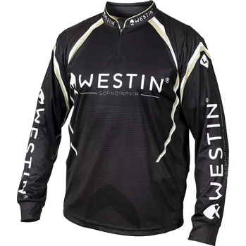Pánské tričko Westin Tričko LS Tournament Shirt Black/Grey Velikost: XXL